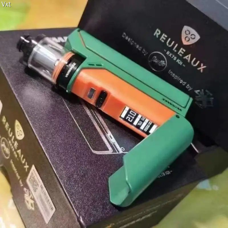 rx75 套装配置：1主机+1雾化器+2滴嘴。使用18650平头电池，不含电池